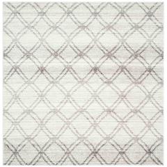 Adirondack, SILVER / CHARCOAL, 4' X 4' Square, Area Rug, ADR105P-4SQ