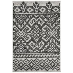 Adirondack, SILVER / BLACK, 2'-6" X 4', Area Rug, ADR107A-24