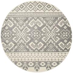 Adirondack, IVORY / SILVER, 10' X 10' Round, Area Rug, ADR107B-10R