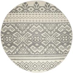 Adirondack, IVORY / SILVER, 8' X 8' Round, Area Rug, ADR107B-8R