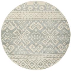 Adirondack, IVORY / SLATE, 6' X 6' Round, Area Rug, ADR107S-6R