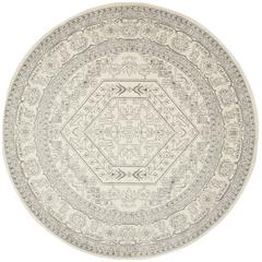 Adirondack, IVORY / SILVER, 8' X 8' Round, Area Rug, ADR108B-8R