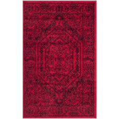 Adirondack, RED / BLACK, 2'-6" X 4', Area Rug, ADR108F-24