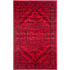 Adirondack, RED / BLACK, 3' X 5', Area Rug, ADR108F-3