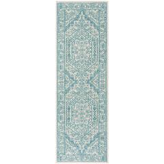 Adirondack, IVORY / TEAL, 2'-6" X 8', Area Rug, ADR108G-28