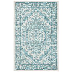Adirondack, IVORY / TEAL, 3' X 5', Area Rug, ADR108G-3