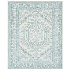 Adirondack, IVORY / TEAL, 8' X 10', Area Rug, ADR108G-8