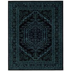 Adirondack, BLACK / TEAL, 8' X 10', Area Rug, ADR108K-8