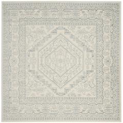 Adirondack, IVORY / SLATE, 6' X 6' Square, Area Rug, ADR108S-6SQ