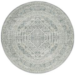 Adirondack, SLATE / IVORY, 6' X 6' Round, Area Rug, ADR108T-6R
