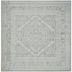 Adirondack, SLATE / IVORY, 10' X 10' Square, Area Rug