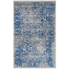 Adirondack, GREY / BLUE, 2'-6" X 4', Area Rug