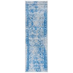 Adirondack, GREY / BLUE, 2'-6" X 8', Area Rug