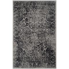 Adirondack, GREY / BLACK, 2'-6" X 4', Area Rug