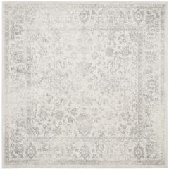 Adirondack, IVORY / SILVER, 6' X 6' Square, Area Rug, ADR109C-6SQ