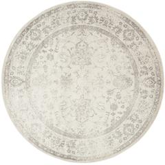 Adirondack, IVORY / SILVER, 8' X 8' Round, Area Rug, ADR109C-8R