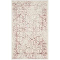 Adirondack, IVORY / ROSE, 3' X 5', Area Rug
