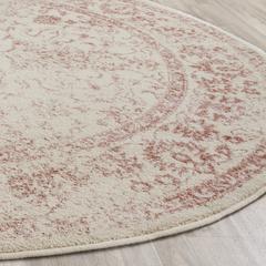 Adirondack, IVORY / ROSE, 8' X 8' Round, Area Rug