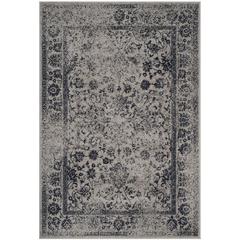 Adirondack, GREY / NAVY, 4' X 6', Area Rug