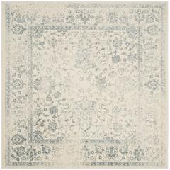 Adirondack, IVORY / SLATE, 6' X 6' Square, Area Rug, ADR109S-6SQ