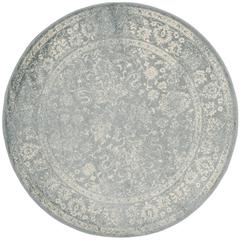 Adirondack, SLATE / IVORY, 6' X 6' Round, Area Rug, ADR109T-6R