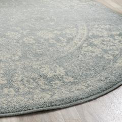 Adirondack, SLATE / IVORY, 8' X 8' Round, Area Rug, ADR109T-8R