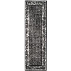 Adirondack, BLACK / SILVER, 2'-6" X 8', Area Rug, ADR110A-28