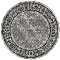 Adirondack, IVORY / SILVER, 4' X 4' Round, Area Rug, ADR110B-4R