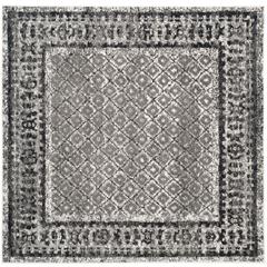 Adirondack, IVORY / SILVER, 4' X 4' Square, Area Rug, ADR110B-4SQ