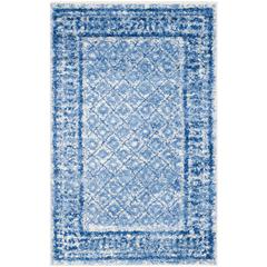 Adirondack, SILVER / BLUE, 2'-6" X 4', Area Rug, ADR110D-24