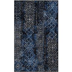 Adirondack, SILVER / BLACK, 3' X 5', Area Rug, ADR111A-3