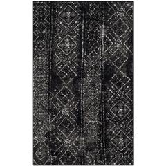 Adirondack, BLACK / SILVER, 3' X 5', Area Rug, ADR111C-3