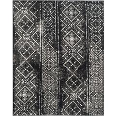 Adirondack, BLACK / SILVER, 8' X 10', Area Rug, ADR111C-8