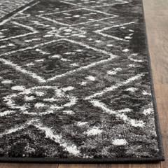 Adirondack, BLACK / SILVER, 9' X 12', Area Rug, ADR111C-9