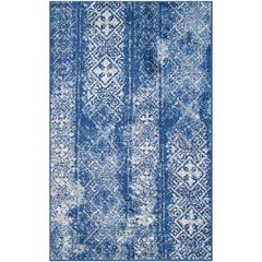 Adirondack, SILVER / BLUE, 3' X 5', Area Rug, ADR111F-3