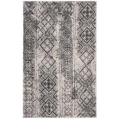 Adirondack, SILVER / BLACK, 3' X 5', Area Rug, ADR111H-3