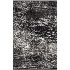 Adirondack, SILVER / BLACK, 2'-6" X 4', Area Rug