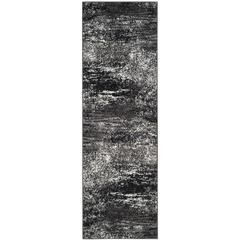 Adirondack, SILVER / BLACK, 2'-6" X 8', Area Rug, ADR112A-28