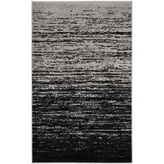 Adirondack, SILVER / BLACK, 3' X 5', Area Rug, ADR113A-3