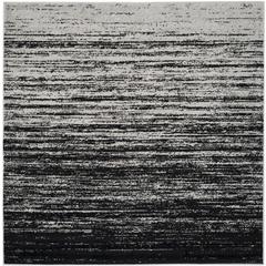 Adirondack, SILVER / BLACK, 4' X 4' Square, Area Rug, ADR113A-4SQ