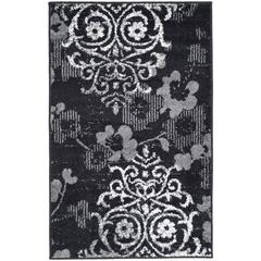 Adirondack, BLACK / SILVER, 2'-6" X 4', Area Rug, ADR114A-24
