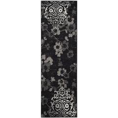 Adirondack, BLACK / SILVER, 2'-6" X 8', Area Rug, ADR114A-28