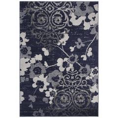 Adirondack, NAVY / SILVER, 8' X 10', Area Rug