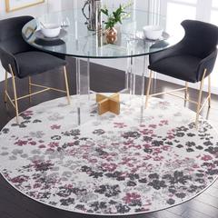 Adirondack, IVORY / PURPLE, 6' X 6' Round, Area Rug, ADR115L-6R