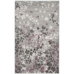 Adirondack, LIGHT GREY / PURPLE, 2'-6" X 4', Area Rug, ADR115M-24