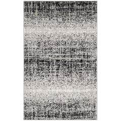 Adirondack, SILVER / BLACK, 3' X 5', Area Rug, ADR116A-3