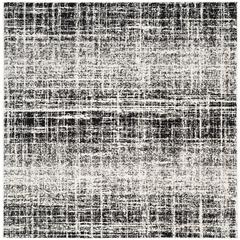 Adirondack, IVORY / BLACK, 4' X 4' Square, Area Rug