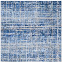 Adirondack, BLUE / SILVER, 4' X 4' Square, Area Rug, ADR116D-4SQ