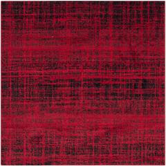 Adirondack, RED / BLACK, 4' X 4' Square, Area Rug, ADR116F-4SQ