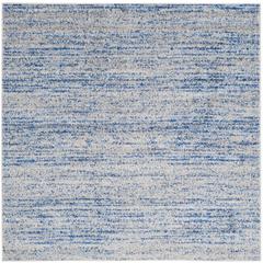 Adirondack, BLUE / SILVER, 4' X 4' Square, Area Rug, ADR117D-4SQ